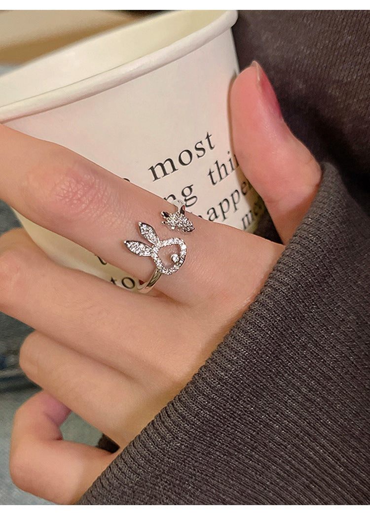 Asymmetric Carrot Rabbit Ring For Women