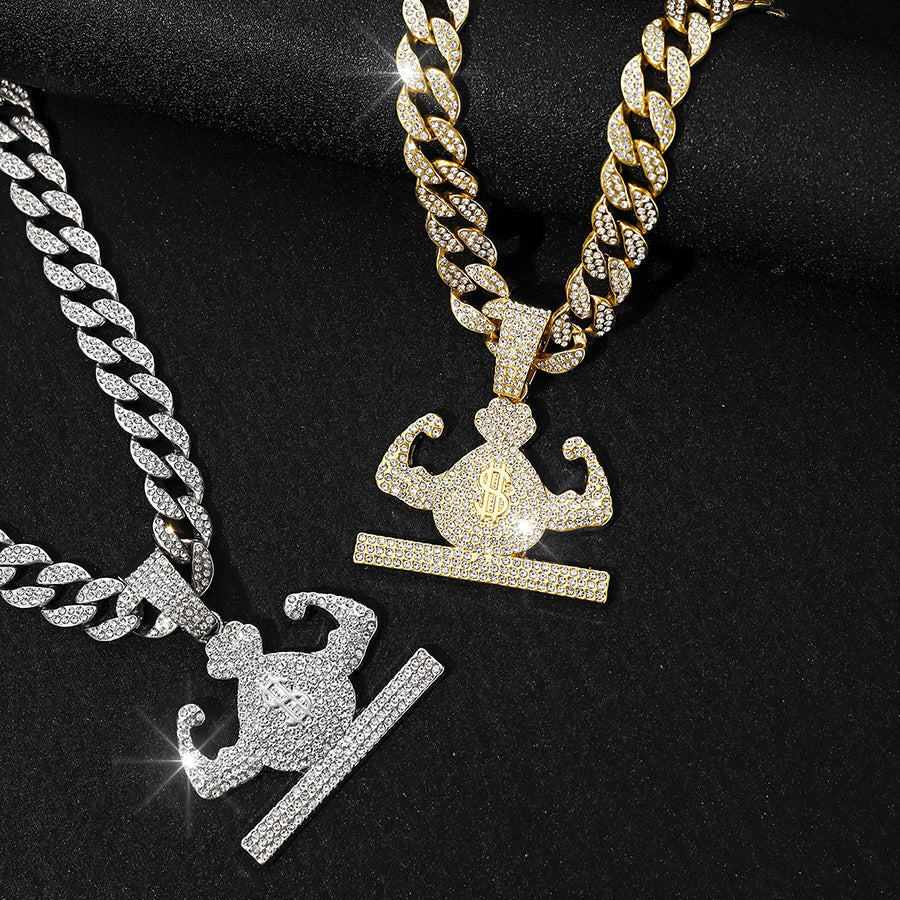 Hot Sale Hip-hop Street Hercules Purse Necklace