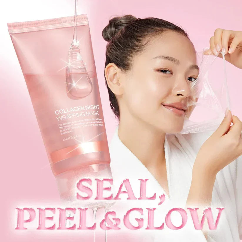 Korean Collagen Night Wrapping Peel Off Mask for Glowing & Youthful Skin