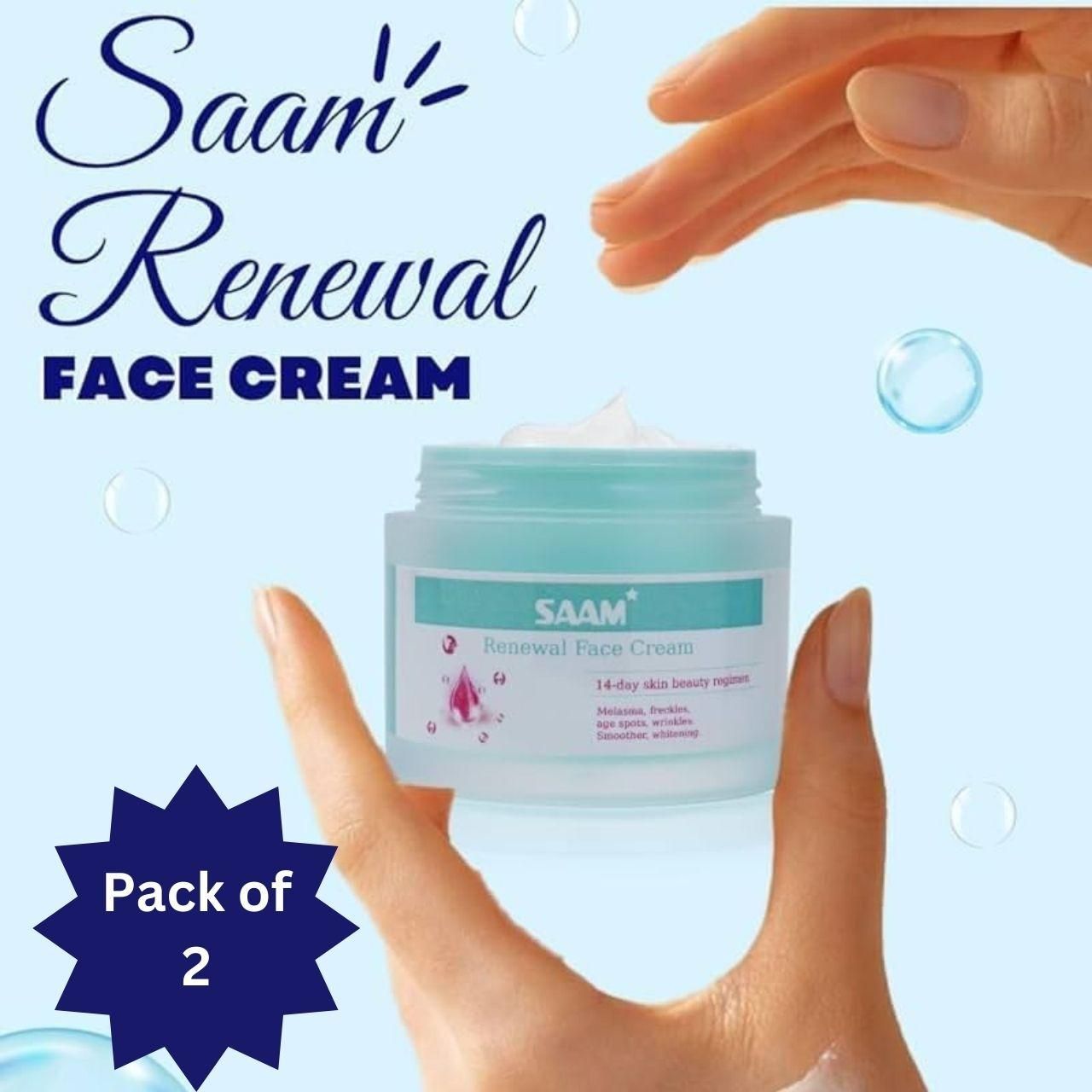 Saam Renewal Face Cream, Remove Wrinkles, Melasma, Freckles, Skin Aging, Dark skin - Buy 1 Get 1 Free