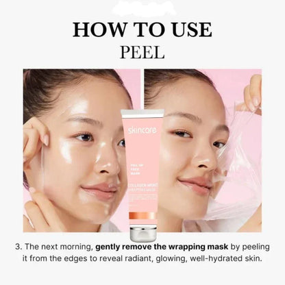 Korean Collagen Night Wrapping Peel Off Mask for Glowing & Youthful Skin