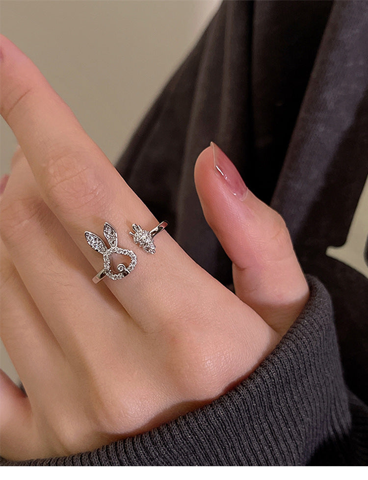 Asymmetric Carrot Rabbit Ring For Women