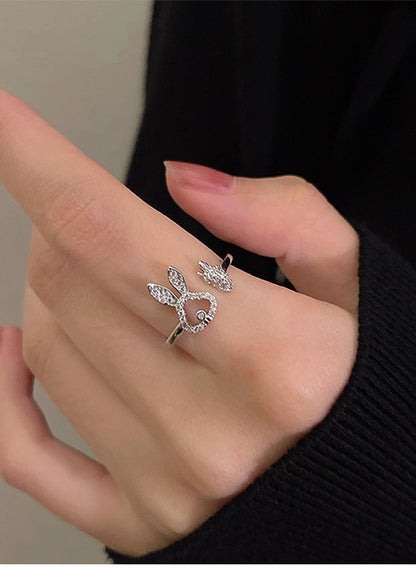 Asymmetric Carrot Rabbit Ring For Women